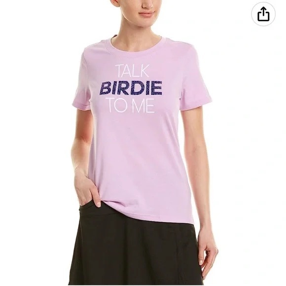 ⭐️ Adidas Golf Short Sleeve Tee Shirt Talk Birdie To Me Size MEDIUM - Picture 3 of 11